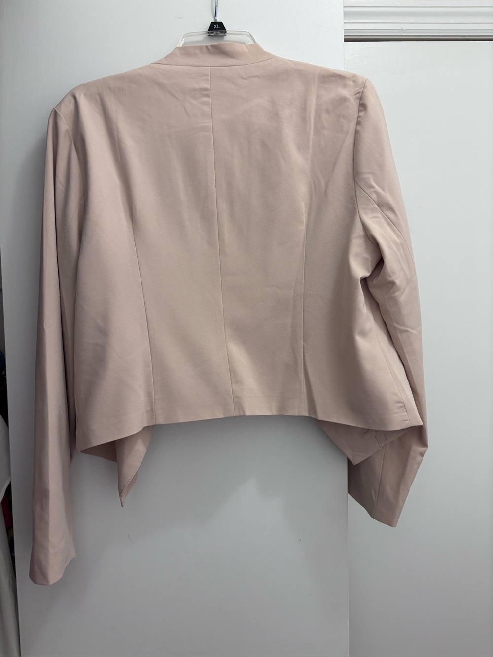Allegra K Women's Light Blush Open-Front Cropped Blazer - Picture 2 of 3